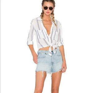 Bella Dahl Hipster Shirt in Navy & White